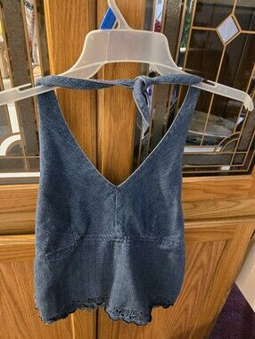 Womens Navy Blue Halter